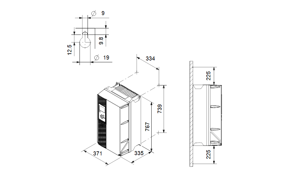 CUE 3x380-500V 90kW 도면